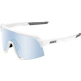 👉 100% S3 Matte White HiPER Blue Mirror Lens Sunglasses - Zonnebrillen