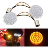👉 Motorfiet geel active 2 stuks Motorfiets LED Signaal Stuurlamp voor Dyna (geel licht 1156 zonder lampenkap)