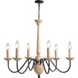 Kroonluchter glas active HOMdotCOM traditioneel design hanglamp met 6 lampen 6011618233203