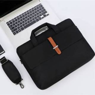 👉 Laptoptas zwart active Multifunctionele slijtvaste schouder handheld laptoptas, maat: 13 - 13.3 inch (zwart)