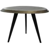 👉 Bijzettafel zwart aluminium Hotel Chique goud PTMD Winth 8720014600530