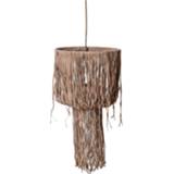 👉 Hanglamp beige leder bohemian exclusief PTMD Renzo
