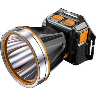 👉 Zaklamp wit active LED Night Fishing Charge Head Light Outdoor Camping Vissen Miner Searchlight Head-mounted Flashlight With Display, Kleur: 40 Lamp Beads White