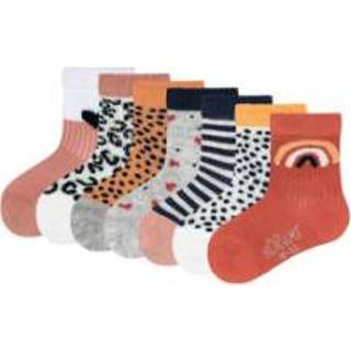 👉 Sokken rose katoen mix pasgeborene meisjes kleurrijk baby's S. Olive r Baby original s organic rib 7-pack faded 4052171442178