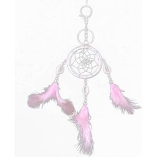 👉 Sleutelhanger roze active Enkele Ring Imitatie Shell Dromenvanger Hanger Auto Veer (Roze)