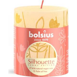 👉 Stompkaars Bolsius Rustiek Print Butter Yellow 8x7cm 8717847155214