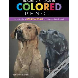 👉 Pencil engels Realistic Animals in Colored 9781600589096