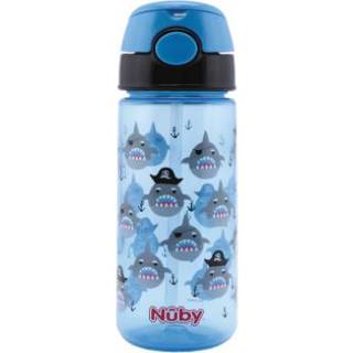 👉 Blauw meisjes Nûby drinkrietbeker Active 540ml, 5414959063903