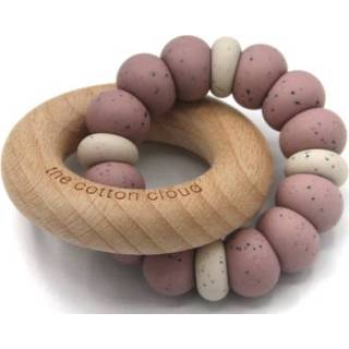 👉 Bijt ring jongens The cotton cloud Bijtring Snoepje, Dusty Mauve 4260708451771