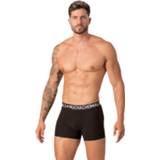 👉 Boxershort katoen s mannen zwart Heren 2-pack boxershorts effen 8718168689181
