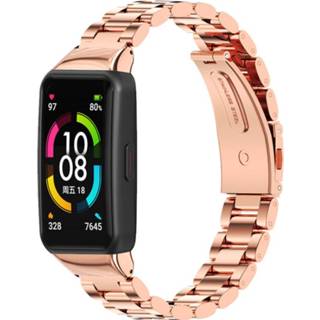 Stalen band goud Strap-it Honor 6 (rosé goud) 8720763434585