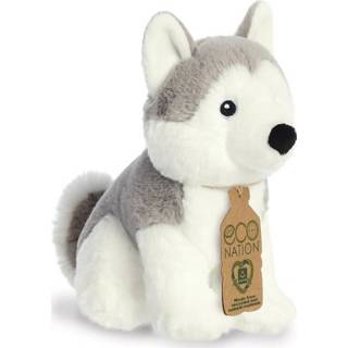 👉 Pluche dier multi stof kinderen dieren knuffels husky hond van 21 cm