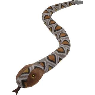 👉 Pluche dier multi stof kinderen dieren knuffels gevlekte ratelslang van 150 cm
