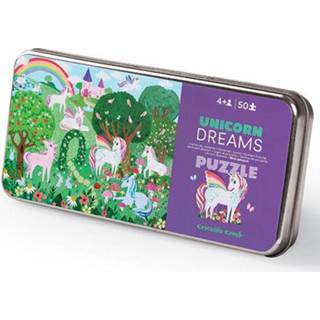 👉 Puzzels in blik active Crocodile creek puzzel eenhoorn dromen - 50st
