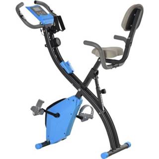 👉 Hometrainer active HOMdotCOM fietstrainer LCD display opvouwbaar verstelbaar blauw+grijs 6011604357395