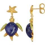 👉 Oorbellen Schildpad met sodalieten Blauw