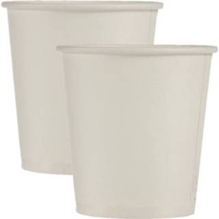 👉 Espresso apparaat wit suikerriet 60x stuks verjaardag feest/BBQ wegwerp koffie drinkbekers van composteerbaar 120