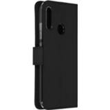 👉 Portemonnee zwart kunstleer unicolor unisex Wallet Softcase Booktype voor de Motorola Moto E6 Plus - 8719295367461