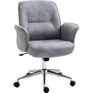 👉 Bureaustoel grijs schuim active Vinsetto kantoorstoel draaibaar verstelbaar microfiber 6011613312354