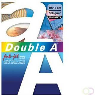 👉 Foto papier active Double A fotopapier ft 10 x 15 cm, 180 g, pak van 100 vel 8717662560972