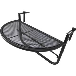 👉 Metaal active Outsunny Balkon hangtafel in hoogte verstelbaar halfrondØ30 cm terras 6011603021020