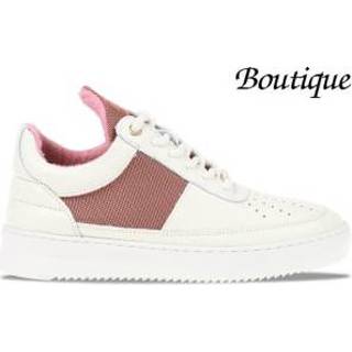 👉 Filling Pieces Low Top Ripple Game Wit/Roze Dames