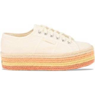 👉 Multicolor wit rood unisex stock vrouwen Superga 2790 Rope Wit/Rood Dames