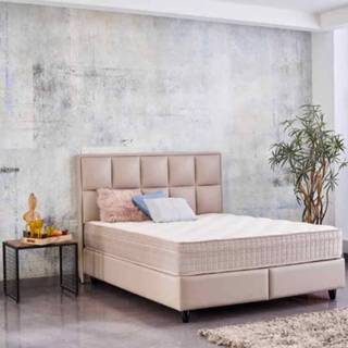 👉 DreamHouse Bedding Boxspring met Opbergbox - Miami -Taupe 180 x 200 cm, Montage: Incl. Montage