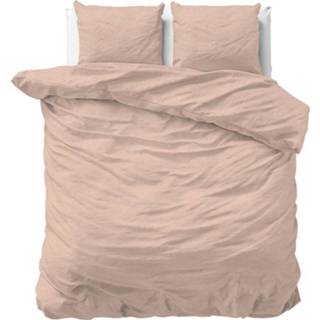 👉 Kussenslop roze flanel Sleeptime Uni - 2-persoons (200 x 200/220 cm + 2 kussenslopen) Dekbedovertrek 8720105699337