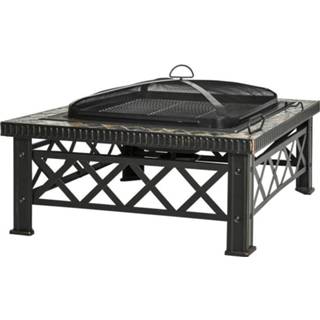 👉 Vuurschaal zwart active Sunny 3-in-1 vuurkorf met vonkbescherming grillrooster tuin barbecue 6011607579534