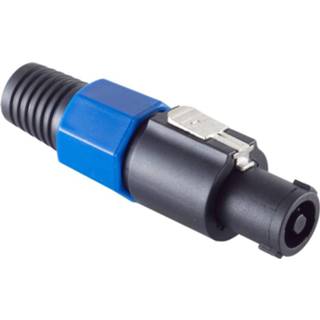 👉 Speaker connector zwart blauw active NL4 (v) - Schroefbaar Met Grommet Zwart/Blauw 4017538119162
