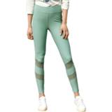 👉 Legging kunstvezels salie zeer elastisch effen vrouwen marine Dress In 4055706465482 4055706477119