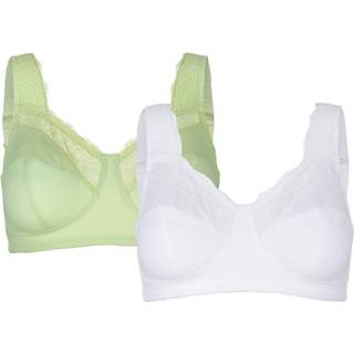 👉 BH vrouwen effen groen blauw wit kunstvezels Bh's per 2 stuks met gewatteerde comfortbandjes Blue Moon Lichtgroen/Wit 4055708361928 4055708362703 4055708363366 4055708365469 4055708362734