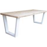 👉 Terrastafel wit male Wood4you tuintafel New York steigerhout 200x78x90cm 9110025709688