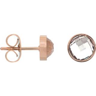 👉 Oorbel ros goud edelstaal vrouwen nederlands IXXXi Oorbellen Expression Circle Rosé 8719794070381
