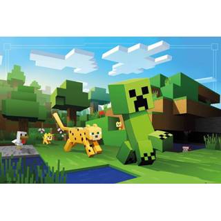 👉 Poster meerkleurig unisex Hoofdmateriaa Papier Minecraft - Ocelot Chase 5028486358489