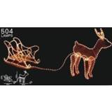 👉 Nampook Kerstrendier met Slee - Kerstverlichting -  60 x 28 x 77 cm