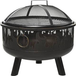 👉 Vuurschaal active Sunny vuurkorf haard met vonkbescherming grillrooster tuin BBQ 6011605252293