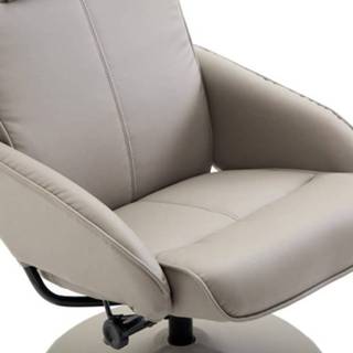 Relax fauteuil active grijs HOMdotCOM Relaxfauteuil met voetensteun 360 graden draaibaar 4250871256679