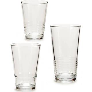 👉 Drinkglas transparant glas Voordeelset van 18x stuks drinkglazen/waterglazen in 3 formaten