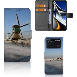 👉 Flipcover Xiaomi Poco X4 Pro 5G Flip Cover Schaatsers 8720632534606