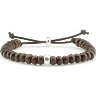 👉 Kralenarmband bruin houten hout mannen nederlands teun Qoss Heren Kralen Armband