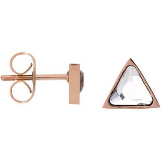 👉 Oorbel ros goud edelstaal vrouwen nederlands IXXXi Oorbellen Expression Triangle Rosé 8719794070299