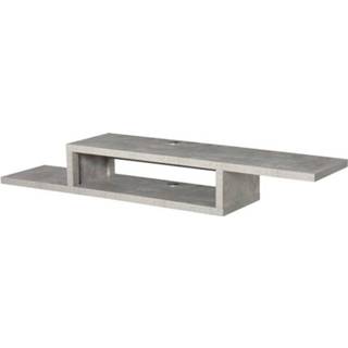 👉 TV-kast active HOMdotCOM Tv-wandkast lowboard hangplank spaanplaat cementgrijs 6011600342388