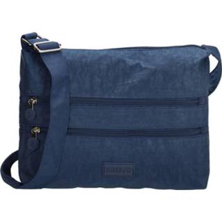 👉 Schoudertas blauw crinkle nylon volwassenen vrouwen nederlands ritssluiting Beagles Merida Navy 8720673004915