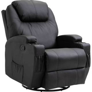👉 Massagefauteuil zwart PU leer active HOMdotCOM Massage fauteuil met 5 standen 84 x 92 109 cm 6011600124106