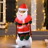 👉 Kerst versiering active HOMdotCOM Opblaasbare kerstman 1,2 m kerstversiering met lichtjes automatisch opblazen 85 x 45 124 cm 6011605341379