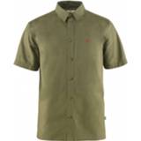 👉 Fjällräven - Övik Lite Shirt S/S - Overhemd maat XXL, olijfgroen/grijs