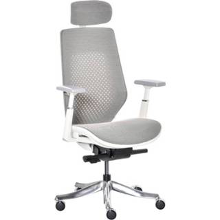 👉 Bureaustoel grijs nylon polyester active Vinsetto werkstoel met hoofdsteun lichtgrijs schuimstof 6011617119119