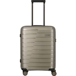 👉 Trolley champagne metallic polypropyleen Air Base bruin Travelite 4 Wiel S 4027002073968